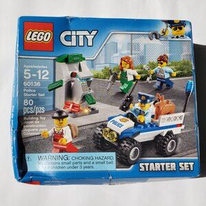 Lego City Police Starter Set 60136 80 Piece New in Sealed Box Retired